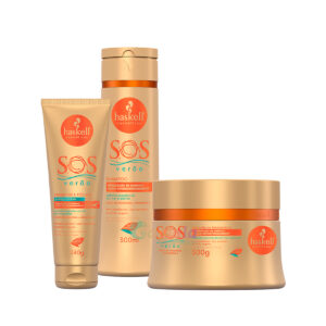 Kit Haskell Sos Verao Shampoo Mascara E Creme Pos Sol 300ml