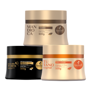 Kit Haskell Cronograma Cavalo Forte Mandioca Tutano  300g